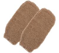 UTHCLO 2pcs Exfoliating Gloves Bathing Gloves Jute Fiber Body Massage Strong Decontamination Ability Indoor Home Bathroom Accessories for Families and Friends