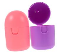 UTHCLO 2Pcs Female Supply Storage Box for Period Cups Microwave Safe High-Temperature Resistant Case Portable Personal Hygiene Organizer Lightweight in Purple and Pink