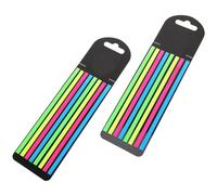 UTHCLO 2Pcs Fluorescence Page Markers Portable Highlight Strips for Reading Professional Sticky Tabs for Books and Notes Safety Material Visual Tracking Aid for Students and Adults
