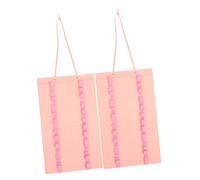 UTHCLO 2pcs Foldable Felt Karate Belt Organizer Hanging Drumstick Display Holder for Taekwondo Multi-use Wall Rack for Belts Portable Martial Arts Equipment Storage Bag in Pink