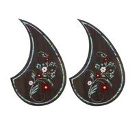 UTHCLO 2pcs Guitar Pickguard Guitar Guard Board Parts Plastic Anti-scratch Design Creative Appearance Protects from Wear during Strumming Lightweight Decorative Effect for Acoustic