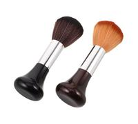 UTHCLO 2pcs Hair Cleansing Brush Barber Brush Duster Soft Barber Hair Cleaning Neck Duster Professional Broken Cleaning Metal