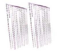 UTHCLO 2pcs Halloween Decoration Curtain Photo Streamers Backdrop Fringe Tassel Background Doorway Curtain Shower Backdrop Foil Rain Silk Party Streamer The