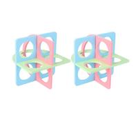 UTHCLO 2pcs Hamster Exercise Pvc Fitness Circles for Pet Hamster Developing Skills and Encouraging Healthy Exercise Suitable for Playground Random Color