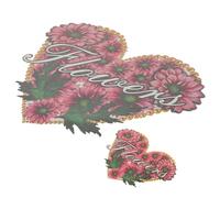 UTHCLO 2pcs Heart and Butterfly Iron On Clothes Patches Heat Transfer Decals T-Shirt Stickers for Clothing Decoration