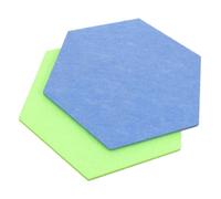 UTHCLO 2pcs Hexagon Felt Bulletin Board DIY Supplies Felt Pin Display Panels for Home Classroom Notice Boards Wall Decor in Blue and Green