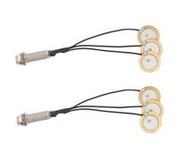 UTHCLO 2pcs High Sensitivity Self Adhesive Piezo Pickup Transducer for Acoustic Instruments Multi Purpose Contact Sensor with Technology Easy Installation for Kalimba Guitar Violin