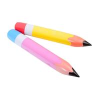 UTHCLO 2pcs Inflatable Giant Crayon Props PVC Decorative Party Favors for Birthday Celebration Odorless Balloon Decorations in Yellow and Pink