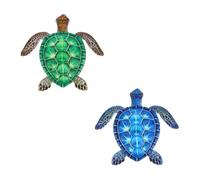UTHCLO 2pcs Iron Tortoise Adornment Iron Hanging Decor Unique Craft Tortoise Wall Hanging Decor Multi-purpose Long-time Decoration for Yard and Bedroom