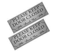 UTHCLO 2pcs Keep Door Closed Warning Sign Sticker Minimalist Design for Bathroom Office Storage Privacy Reminder Decal Easy to Apply and Remove Replacement Sign