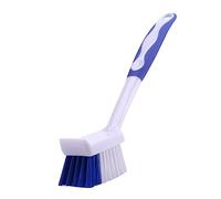 UTHCLO 2pcs Long Handle Cleaning Brush for Kitchen Pots and Bowls Multifunctional Scrub Tool with Stiff Bristles Protects Hands From Dirt and Oil for Hard to Reach Areas Blue