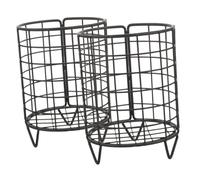 UTHCLO 2pcs Metal Hay Feeder Rack for Rabbits Guinea Pigs Matte Black Iron Holder with Large Capacity Clean Self-feeding to Reduce Waste and Keep Cage Tidy Convenient Small Animal Food