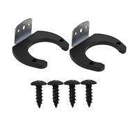 UTHCLO 2pcs Microphone Hanger Hook Mic Accessories with Stable Screw Fixation Silicone and Iron Material Black for Radio Broadcasting and Audio Recording Studios