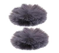 UTHCLO 2PCS Microphone Windscreen Muff Cover Thick Furry Lavalier Mic Windshield for Outdoor Recording Noise Reduction Saliva Protection Compatible with Lapel and Camera Microphones