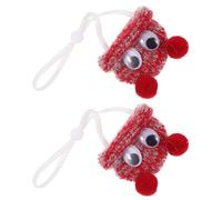 UTHCLO 2Pcs Mini Hamster Hats Adjustable Knitted Wizard Caps for Small Pets, Cute Red Crochet Animal Headwear for Guinea Pigs and Bearded Dragons Party Accessories