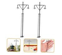 UTHCLO 2pcs Mini Railroad Light Model Warm Yellow Glow Simulated Lamp for Sand Table Decor Mini House Ornament DIY Model Train Accessory for Realistic Railway Scenes