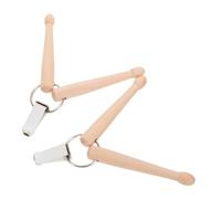UTHCLO 2pcs Mini Wood Drumsticks Key Holder Double Drum Stick Keychain Portable Percussion Accessory for Musicians Rhythm Practice Gift