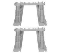 UTHCLO 2Pcs Miniature Pedestrian Footbridge Model Grey, DIY Architectural Urban Overhead Bridge for Sand Table, Railway Layout, and Mini Train Scenery Accessories