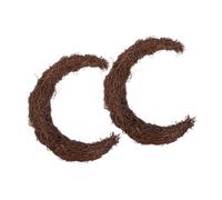UTHCLO 2pcs Moon Shape Vine Wreath Natural Grapevine Twig Frame for DIY Crafting Floral Garland Making Wedding Wall Hanging Decoration