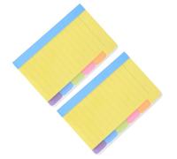 UTHCLO 2pcs Multi-function Notebooks Self-stick Notepads with Easy Re-positioning Super Handy to Set Goals Assorted Bright Neon Colors Fits in Backpack for Students and Random Color