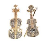 UTHCLO 2pcs Music Theme Brooch Violin Instrument Jewelry Musical Brooch Pin Women Wedding Pin Badge Breast Shawl Clip for Music Lovers