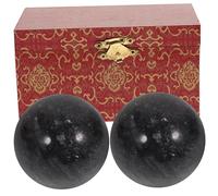 UTHCLO 2PCS Natural Jade Fitness Balls Hand Exercise Therapy for Elders with Storage Box Hand Rehabilitation Massage Spheres to Promote Flexibility and Muscle Movement