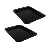 UTHCLO 2Pcs Nonstick Rectangular Cake Baking Pan Heat-Conductive Tray for Oven Baking Pizza and Cake Easy-Clean Household Bakeware with Uniform Heat and High Strength