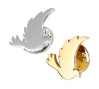 UTHCLO 2pcs Peace Dove Pin Set, Metal Bird Brooch, Everyday Wear Accessory, Justice Symbol, Charity Event Jewelry for Women