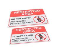 UTHCLO 2pcs Personnel Only Safety Warning Signs Metal Do Not Enter for Indoor Outdoor Private Sensitive Areas with Pre Drilled Easy Installation Weatherproof