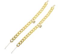 UTHCLO 2pcs Pet Gold Chain Collar for Dogs Bell Medium Puppy Necklace Dog Collar Chain for Small