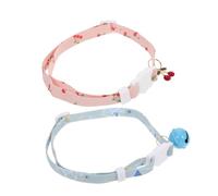 UTHCLO 2pcs Pet Neck Ornament Lightweight Party Collar for Cats and Dogs Breathable Skin-friendly Puppy Necklace with Cozy Fit Pink Cherry Decorative Accessories