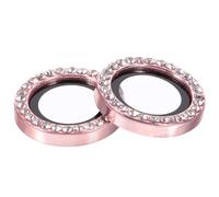 UTHCLO 2pcs Phone Camera Lens Protectors Compatible 15/15 Plus Anti-scratch Rear Lens Cover Rings in Light Pink for Mobile Photography