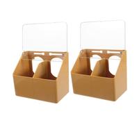 UTHCLO 2pcs Pigeon Feeder Cage Hanging Bird Feeding Container Cover Pigeon Feed Box for Birds Conure Food