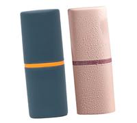 UTHCLO 2pcs Portable Toothbrush Storage Case Compact Toothbrush Container with Rounded Corners Fine Workmanship for Home and Travel Use Dark Blue and Pink