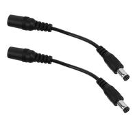 UTHCLO 2pcs Professional Effector Converter Cables Male to Female Instrument Transition Cord for Electric Guitar with Lightweight Easy Installation Black Accessory