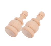 UTHCLO 2pcs Roman Inspired Solid Wood Finials Unfinished Decorative Staircase Post Tops Carved Wooden Bedpost and Curtain Rod Accents DIY Paintable Vintage Style for Home Decor