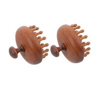UTHCLO 2pcs Sandalwood Scalp Massage Comb Large Tooth Gua Sha Tool for Head Acupoint Relaxation Hair Growth Detangling Brush for Women