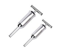 UTHCLO 2pcs Sausage Stuffer Filling Tubes Stainless Steel Meat Stuffing Tool for Homemade Sausages Efficient and Easy Manual Household Filler for Meat Processing
