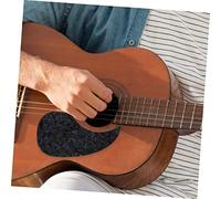 UTHCLO 2pcs Self-adhesive Folk Guitar Pickguards for Acoustic Guitars Drop Shaped Anti-scratch Protective Decal Stickers in White and Dark Brown Tortoise Shell