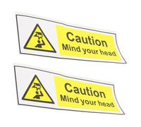 UTHCLO 2pcs Self Adhesive Mind Your Head Safety Signs Low Ceiling Warning Stickers for Home Office Factory Caution Labels