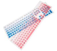 UTHCLO 2Pcs Silicone Keyboard Cover Skin Compatible with Dell Desktop and Laptop Keyboards, Gradient Design Dustproof Protector for Home and Work Environments Random Color