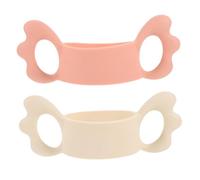UTHCLO 2Pcs Silicone Milk Bottle Handles Soft Flexible Feeding Bottle Grips for Easy Holding Transition from to Cup Skin-Friendly Accessories