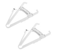 UTHCLO 2pcs Skinfold Caliper Body Fat Tester Plastic Body Measuring Tool with White and Scale for Men Women Accurate Fat Level Analysis