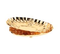UTHCLO 2pcs Small Antique Metal Jewelry Dish Vintage Trinket Tray for Rings Necklaces Bracelets Earrings Decorative Gold Vanity Tray for Home Restaurant Candle Display Compact Organizer