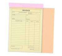 UTHCLO 2pcs Small Business Invoice Receipt Book with Portable Writing Board Page Carbon Duplicate Order Pad for Efficient Financial Records and Multi Industry Use