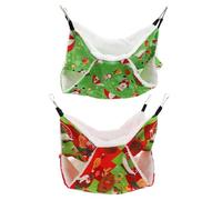 UTHCLO 2Pcs Small Pet Hamster Hammock Hanging Bed Set, Warm Cotton Sleeping Nest for Winter, Animal Hanging Hammock Suitable for Hamsters, Squirrels, and Guinea Pigs