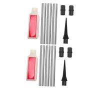 UTHCLO 2PCS Solar Powered Driveway Markers with Red Reflective Lights for Snow Roads Outdoor Walkways Solar Warning Lights for Parking and Sidewalk Safety