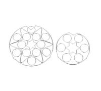 UTHCLO 2pcs Stainless Steel Egg Steaming Racks Heat Resistant Multi Function Kitchen Steaming Tray for Household Cooking and Cooling with Design
