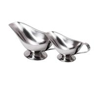 UTHCLO 2Pcs Stainless Steel Gravy Boat with Dripless Pour Spout and Comfort Grip Handle Sauce Pitchers for Hot Cold Gravies Salad Dressings Broth Serving in Kitchen