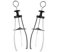 UTHCLO 2Pcs Stainless Steel Hot Pan Gripper Plate Lifter Folding Clip for Kitchen Bowls Dishes Heat Resistant Dish Holder Tool Random Color